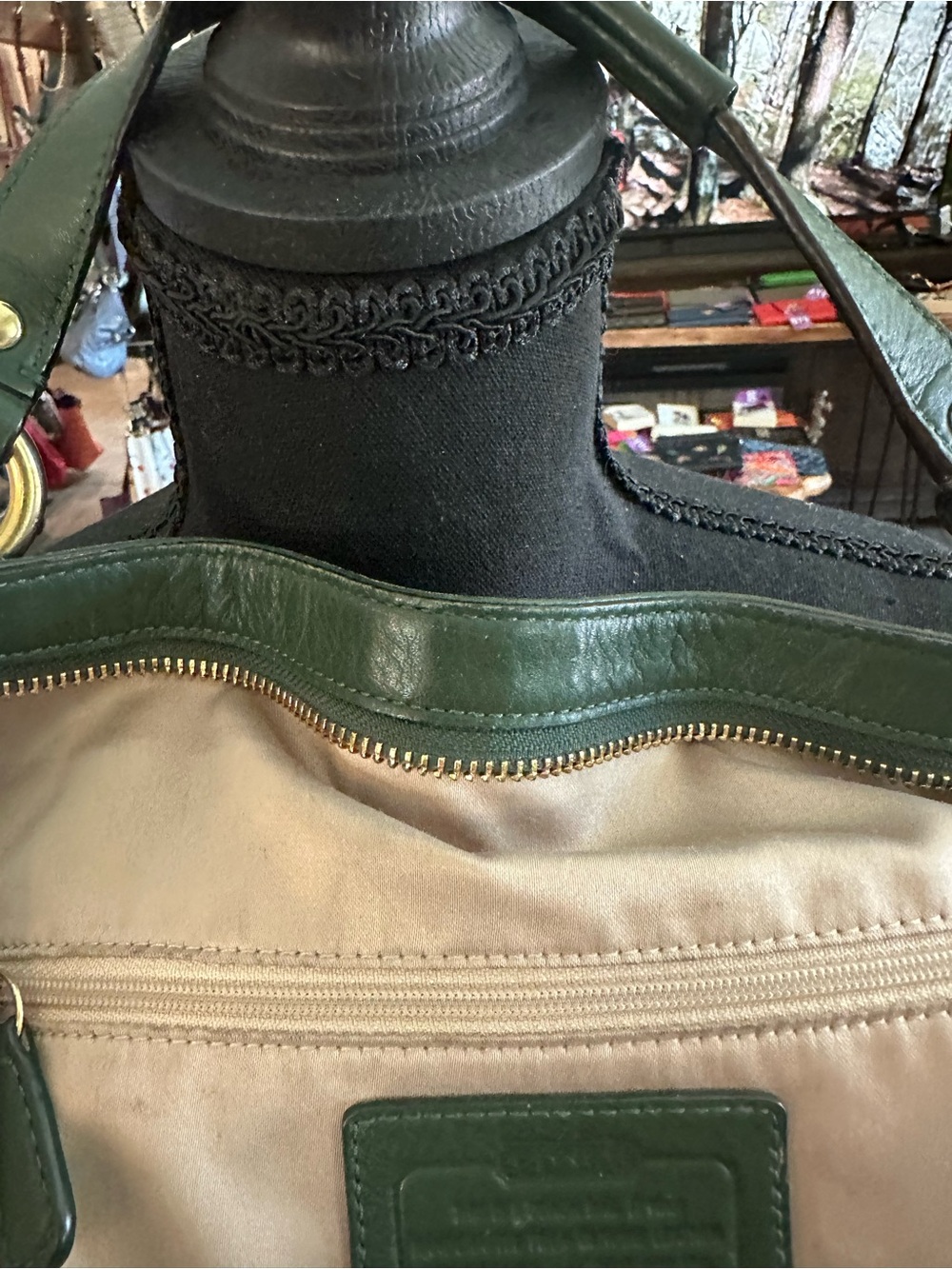 Coach Dark Emerald Forest Green Campbell Carryall - Picture 7 of 16